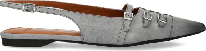 Hermine buckle slingback ballet flats