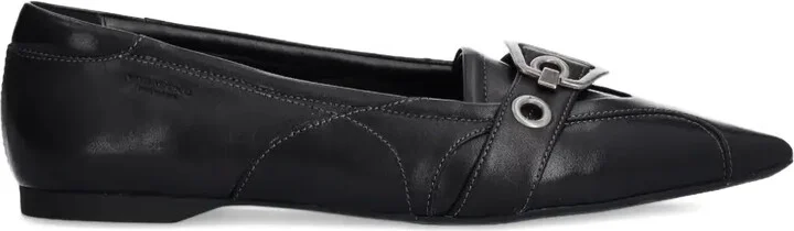 Hermine buckled pointed ballet flats