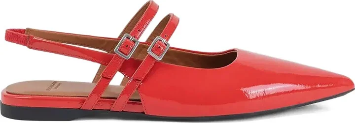 Hermine patent leather slingback ballet flats