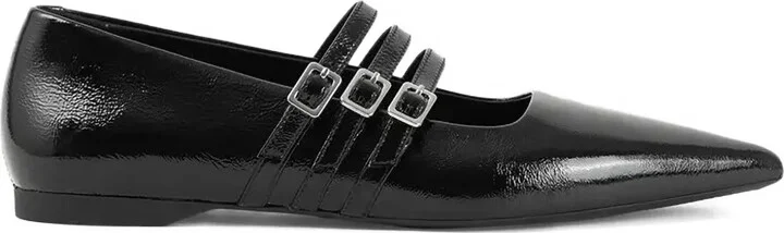 Hermine pointed-toe buckle flats
