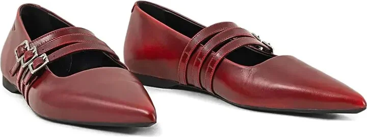 Hermine pointed-toe buckled ballet flats - Image 2