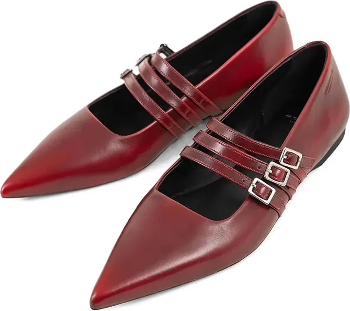 Hermine pointed-toe buckled ballet flats - Image 4