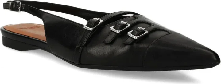 Hermine pointed-toe buckled ballet flats - Image 2