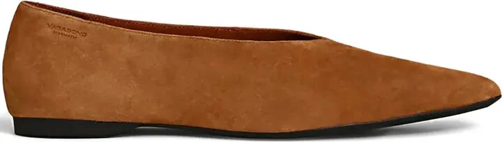 Hermine pointed-toe suede ballet flats