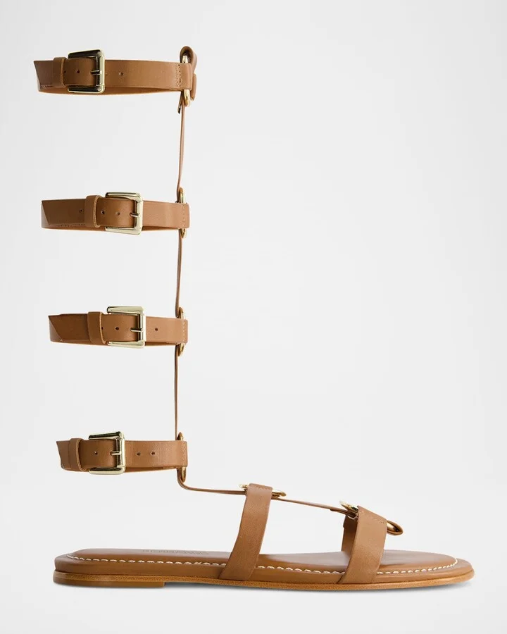 Hero Leather Tall Gladiator Sandals