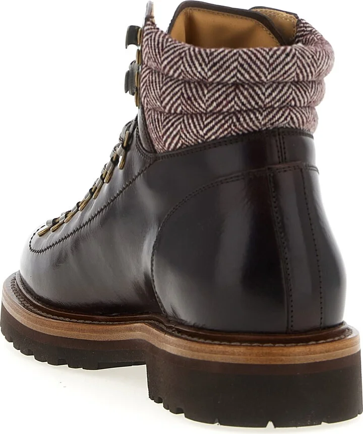 Herringbone Insert Ankle Boots - Image 3