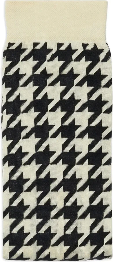 Herringbone-Print Cotton-Blend Tights - Image 2