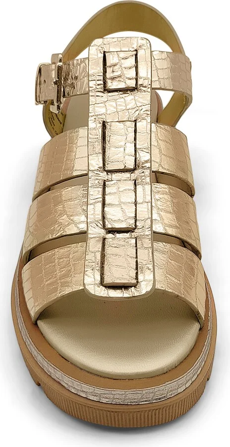 Herron Lizard Embossed Lug Sole Sandal - Image 3