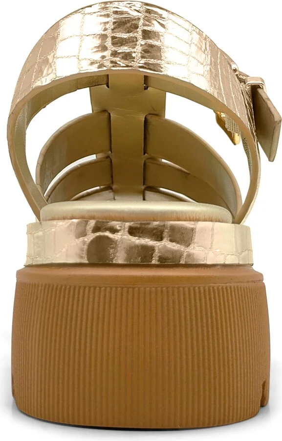 Herron Lizard Embossed Lug Sole Sandal - Image 6
