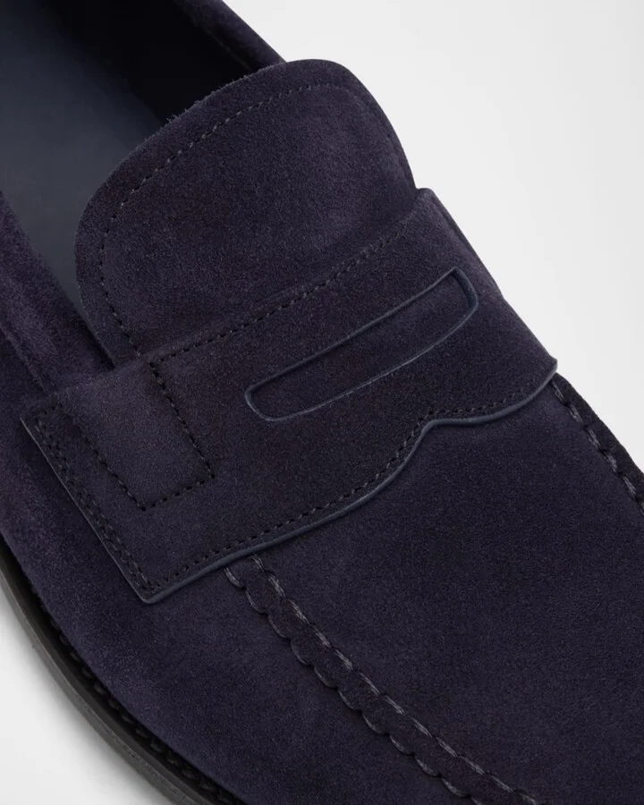 Heswall Suede Penny Loafers - Image 5