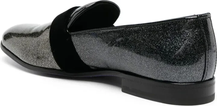 Hexagon glitter-embellished loafers - Image 3