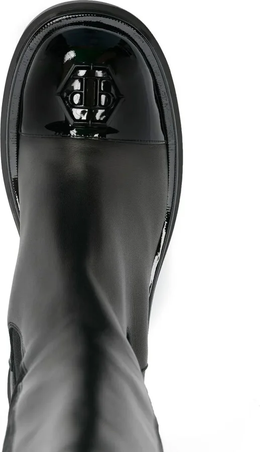 Hexagon leather biker boots - Image 4
