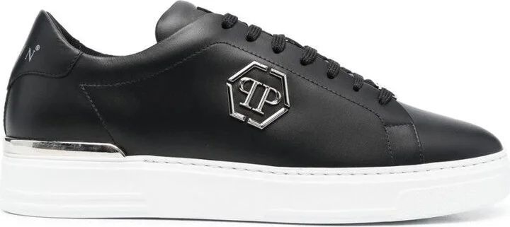 Hexagon Leather Lo-Top Sneaker