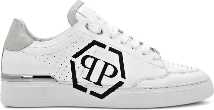 Hexagon leather sneakers