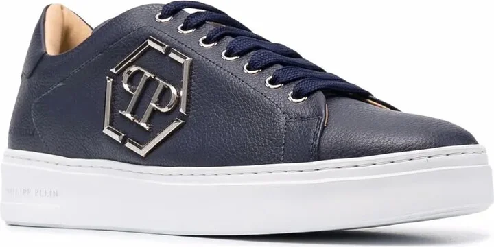 Hexagon low-top leather sneakers - Image 2