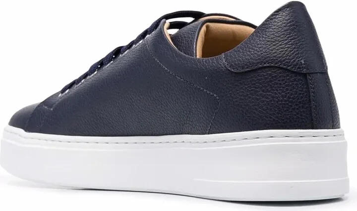 Hexagon low-top leather sneakers - Image 3