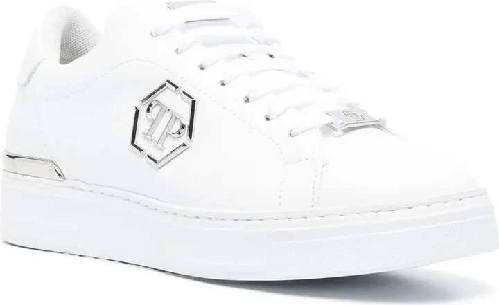 Hexagon low-top leather sneakers - Image 2
