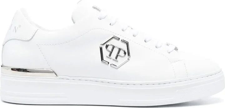 Hexagon low-top leather sneakers