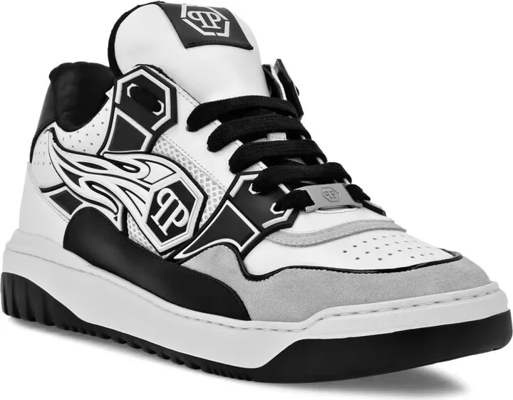 Hexagon rhinestone-embellished sneakers - Image 2
