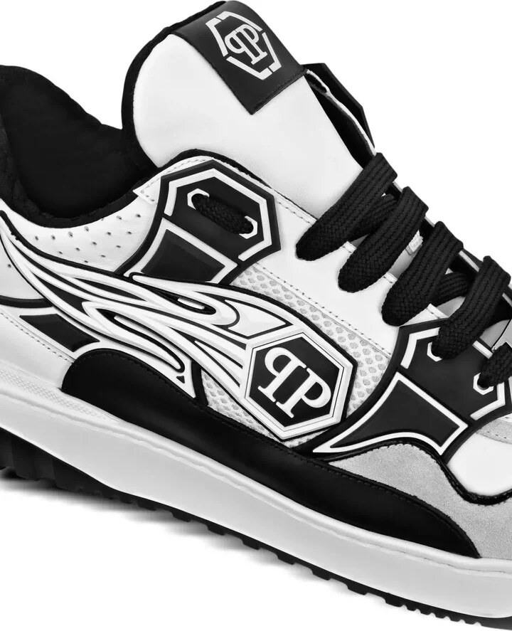 Hexagon rhinestone-embellished sneakers - Image 4