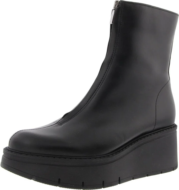 Heyward Womens Padded Insole Leather Wedge Boots