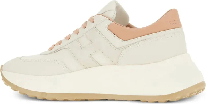 Hi-fi leather panelled trainers - Image 3
