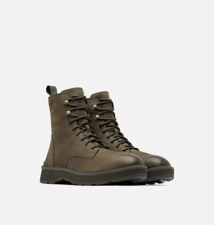 Hi-Line 2009511 Men's US 11.5 Green Leather Waterproof Ankle Boots ZPO2818
