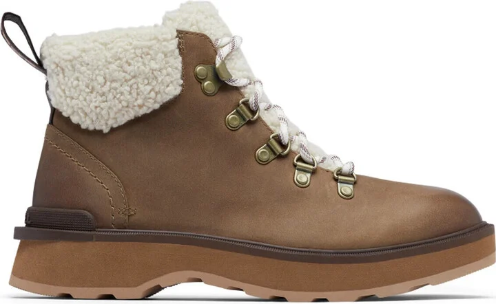 Hi-line Hiker Cozy Combat Women's 7.5 Umber Tawny Buff Winter Boots TF2264