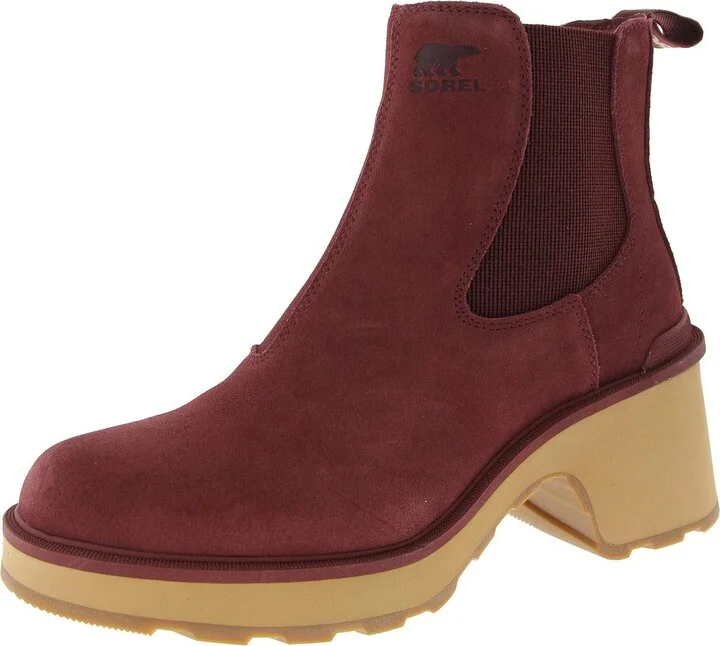 Hi Line Womens Leather Padded Insole Chelsea Boots