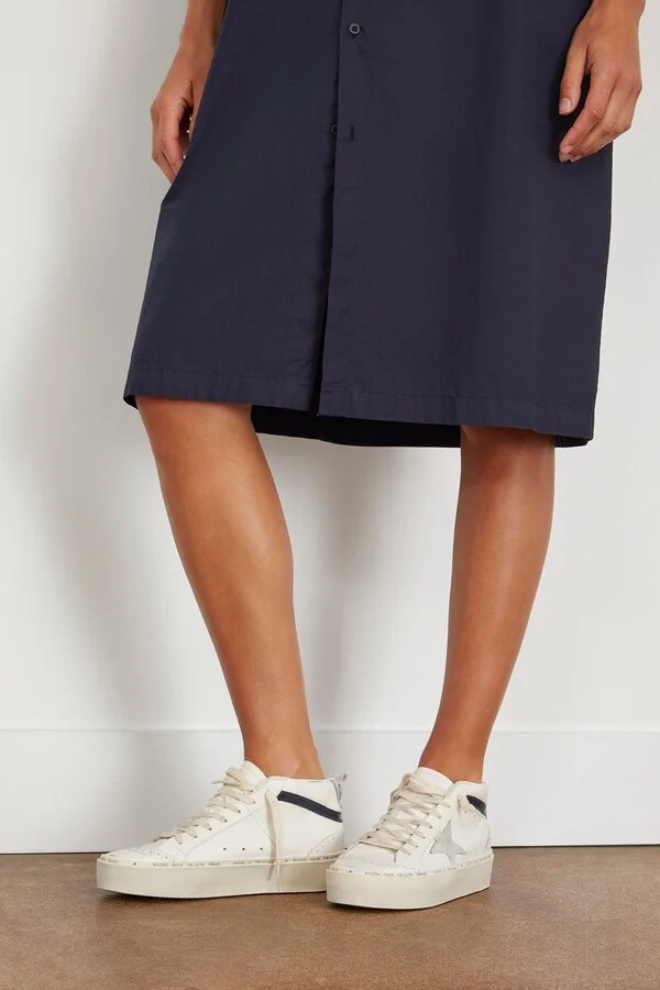 Hi Mid Star Sneaker in White/Ice/Blue/Silver - Image 2
