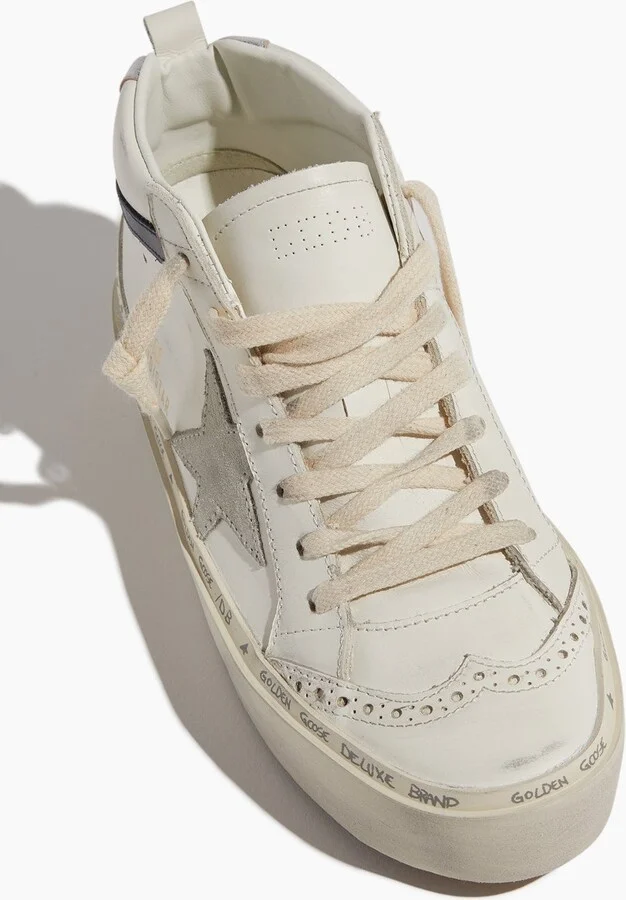 Hi Mid Star Sneaker in White/Ice/Blue/Silver - Image 4