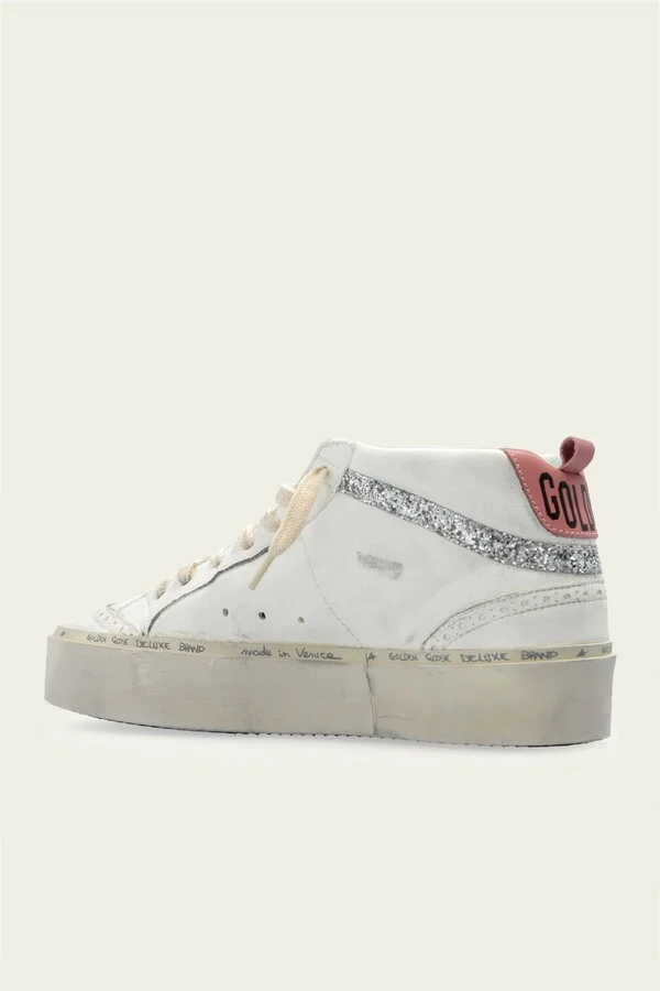Hi-Mid-Star White Ash Rose Heel Leather Sneaker - Image 3