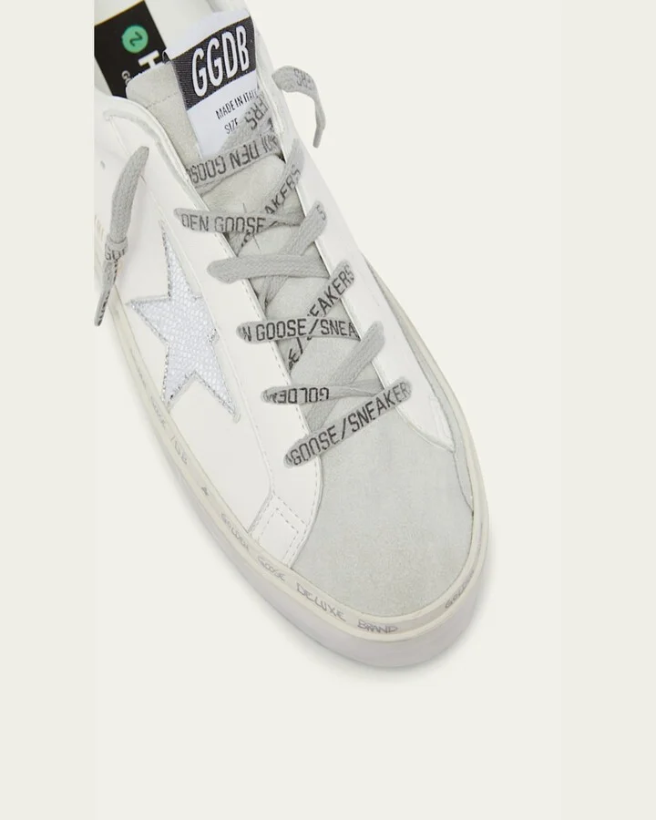 Hi Star Embossed Leather Low-Top Sneakers - Image 4