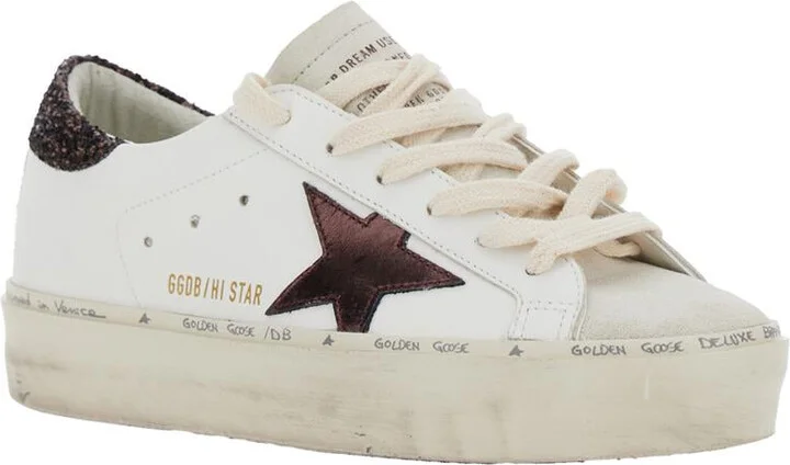 Hi Star Leather Upper Suede Toe Laminated Star Glitter Heel - Image 2
