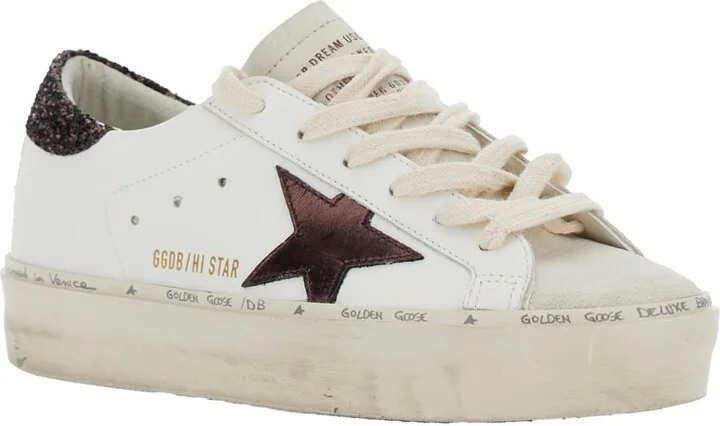 Hi Star Leather Upper Suede Toe Laminated Star Glitter Heel - Image 2