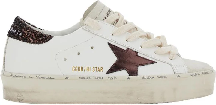 Hi Star Leather Upper Suede Toe Laminated Star Glitter Heel