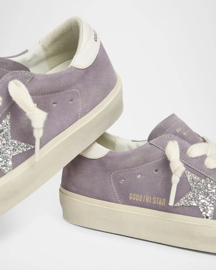 Hi Star Suede Glitter Low-Top Sneakers - Image 4