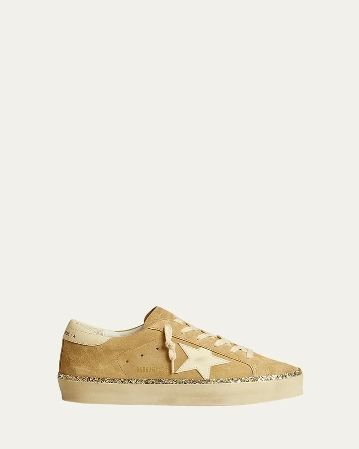 Hi Star Suede Glitter Low-Top Sneakers