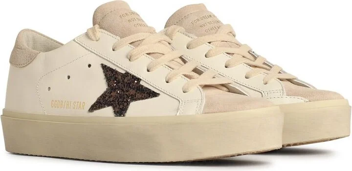 'hi Star' White Leather Sneakers - Image 2