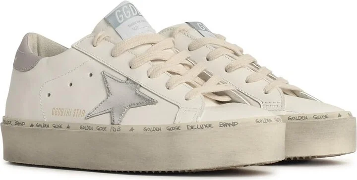 'hi Star' White Leather Sneakers - Image 2