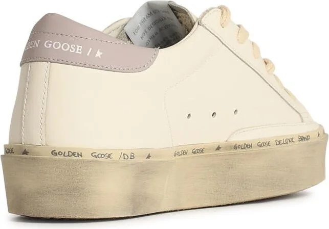 'hi Star' White Leather Sneakers - Image 3