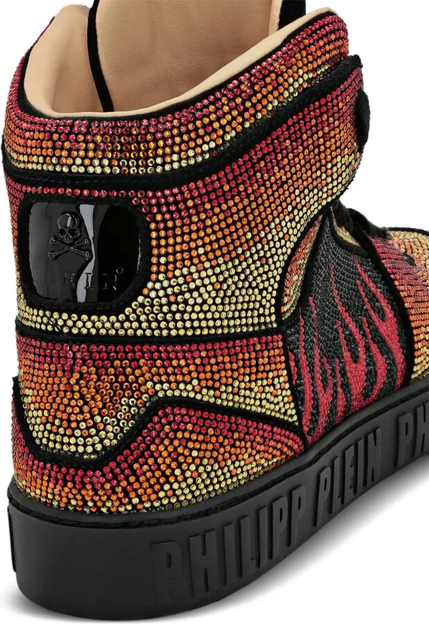 Hi-Top Crystal-Embellished Sneakers - Image 3