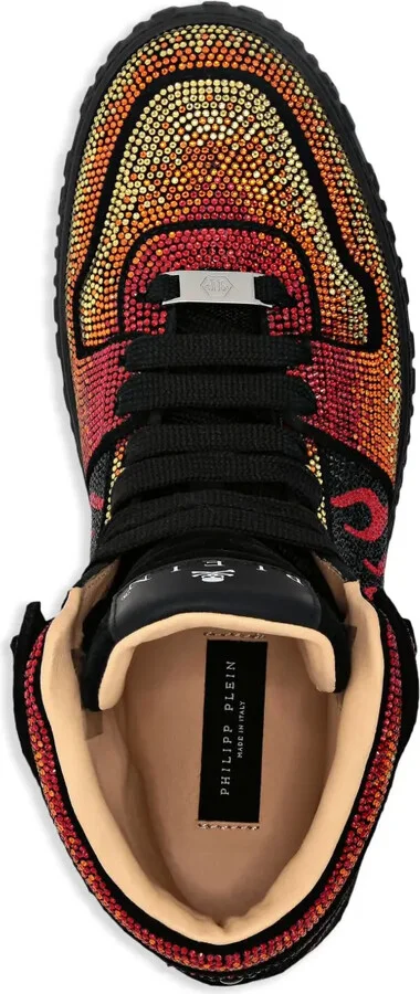 Hi-Top Crystal-Embellished Sneakers - Image 4