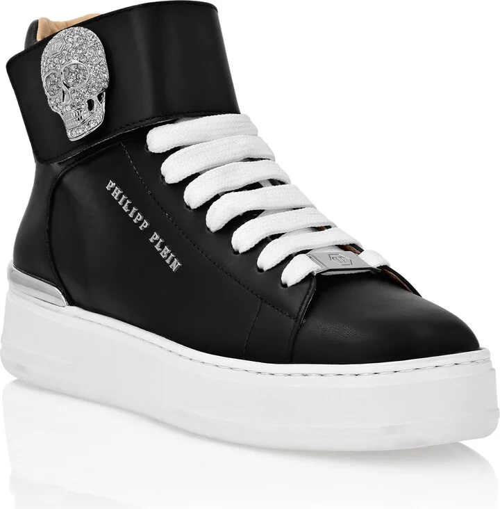 Hi-Top Sneakers Crystal Skull with Crystals