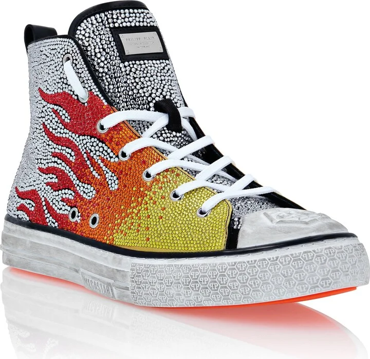 Hi-Top Sneakers Flames Megastar