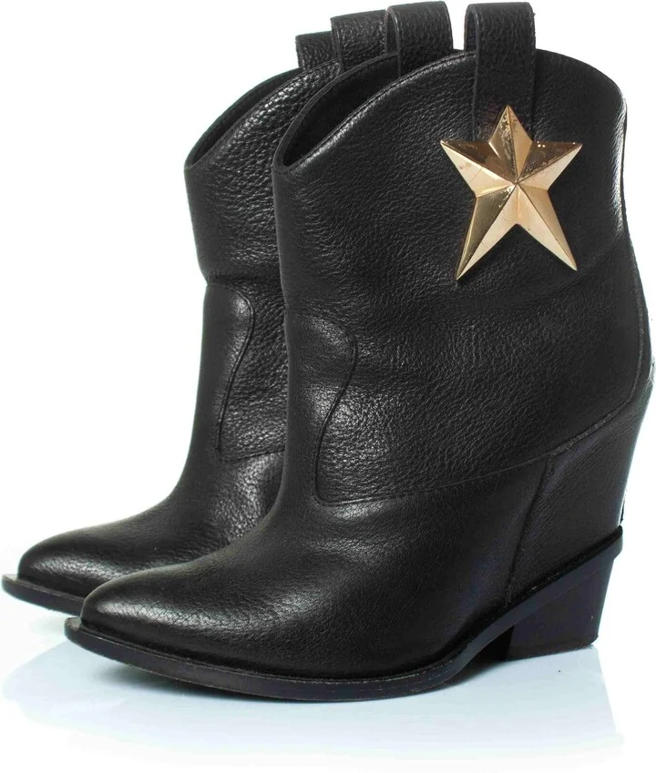 Hidden Platform Wedge Star Boots