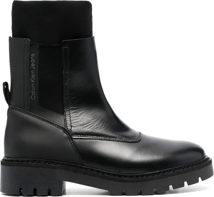 high-ankle leather Chelsea boots