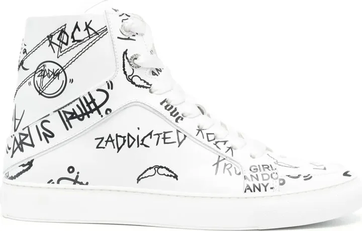 High Flash high-top leather sneakers