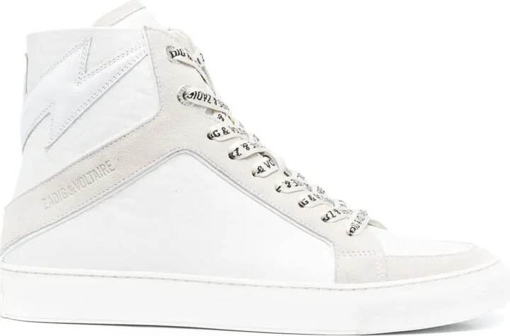 High Flash panelled leather sneakers
