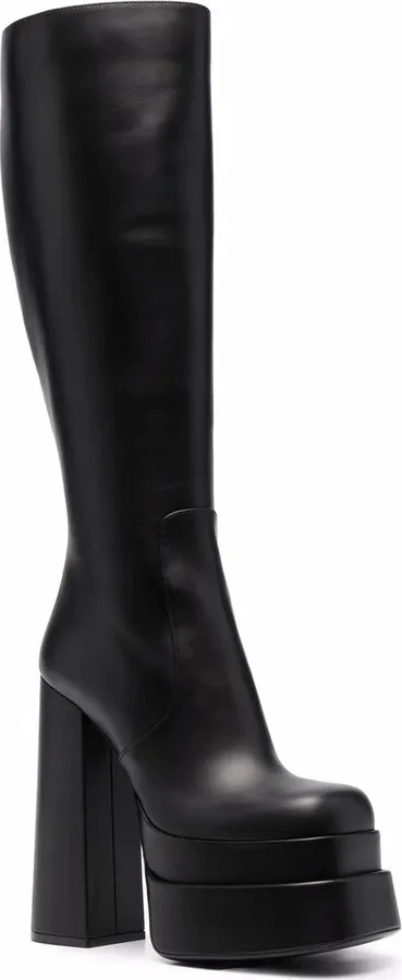 High-Heel Leather Boots - Image 2
